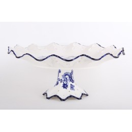 КОРАЛЛ Тортовница 32см Волна кобальт Y-12.5BP-DM8013+FOOT