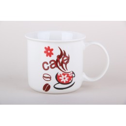 КОРАЛЛ Кружка 390 мл. Кофе тайм GJ526 микс