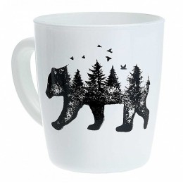 PASABAHCE Кружка 300 мл  Медведь 55531DPP белый