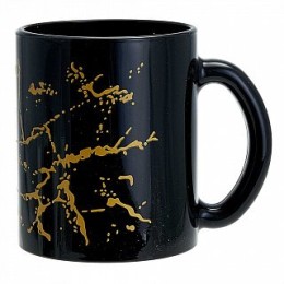 ДЕКОСТЕК Кружка 300 мл Мрамор 1208/DPP черный