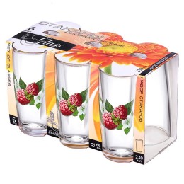 ДЕКОСТЕК Набор 6 стаканов 250 мл Малина ДСГ12560676