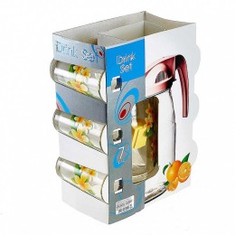 ДЕКОСТЕК Набор питьевой 7 предметов, лепковая деколь Жасмин 128/1256/018