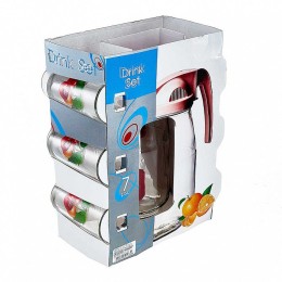 ДЕКОСТЕК Набор питьевой 7 предметов, лепковая деколь Черешня 128/1256/128