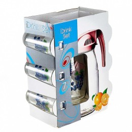 ДЕКОСТЕК Набор питьевой 7 предметов, лепковая деколь Черная смородина 128/1256/135