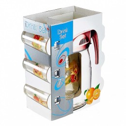 ДЕКОСТЕК Набор питьевой 7 предметов, лепковая деколь Яблоко 128/1256/141