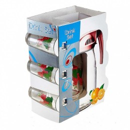 ДЕКОСТЕК Набор питьевой 7 предметов, лепковая деколь Красная смородина 128/1256/142