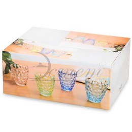 ЭСТЕТ Набор стеклянных стаканов 6шт/300мл 39079 серый