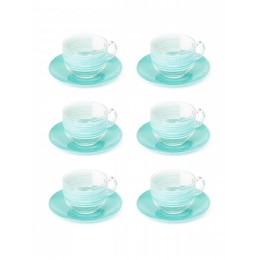 LUMINARC Набор чайный 12пр./220мл Brush mania Turquoise Q5961