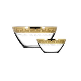 ГУСЬ ХРУСТАЛЬНЫЙ Набор салатников 7шт. Греческий узор EAV03-1326/1322/S