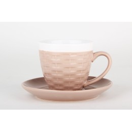 КОРАЛЛ Набор чайный 6/12 Кантри HEN1348 бежевый