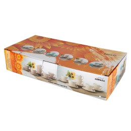 КОРАЛЛ Набор чайный 6/12 Верона HEN1351 крем