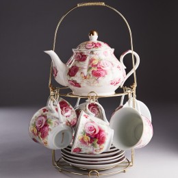 ROSARIO Набор чайный 13 предметов Розовые розы Ф5-021К/13 
