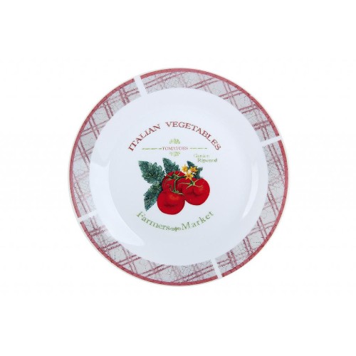 Тарелка десертная 20 см КОРАЛЛ Итальянские овощи YQ1956/20