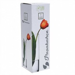 PASABAHCE Ваза 265 мм Магнолия на белом 43767/DPP