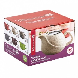 ROSARIO Чайник заварочный 800 мл с металлическим фильтром Ф19-008R серый