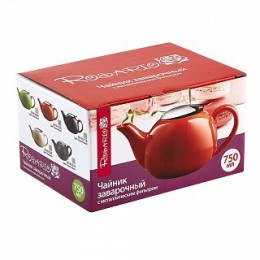 ROSARIO Чайник заварочный 750 мл с металлическим фильтром Ф19-010R оранжевый