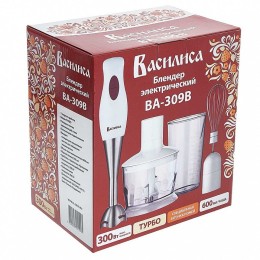ВАСИЛИСА Блендер 300W ВА-309В белый с бордовым