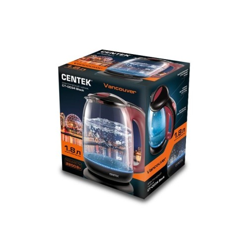 Электрический чайник Centek CT-0034 Black Vancouver