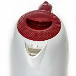 DELTA Электрический чайник DL-1106 белый с бордовым