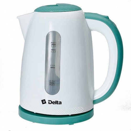 Электрический чайник Delta DL-1106 белый с мятным