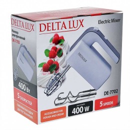 DELTA Миксер 400W LUX DE-7702 белый с серым