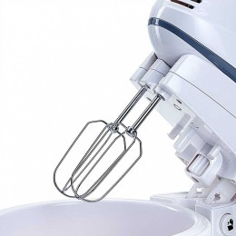 DELTA Миксер 400 Вт с чашей 2 л  LUX DE-7901C белый с серым