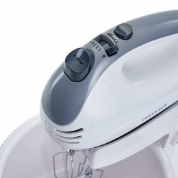 DELTA Миксер 400 Вт с чашей 2 л  LUX DE-7901C белый с серым