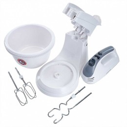 DELTA Миксер 400 Вт с чашей 2 л  LUX DE-7901C белый с серым