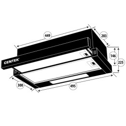 CENTEK Вытяжка кухонная CT-1840-50 SS