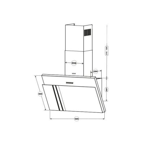 Вытяжка кухонная Centek CT-1826-60 White