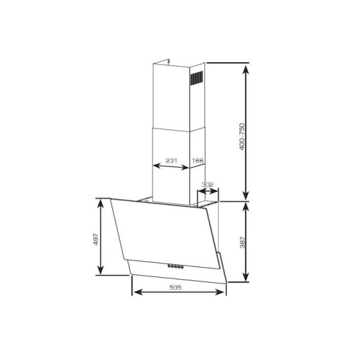 Вытяжка кухонная Centek CT-1828-60 Black