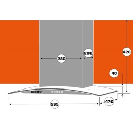 CENTEK Вытяжка кухонная CT-1825-60