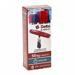 DELTA Безмен электронный 50 кг D-509-01 бордовый