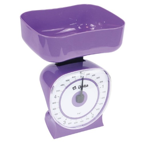 Весы кухонные Delta КСА-106 с чашей фиолетовые