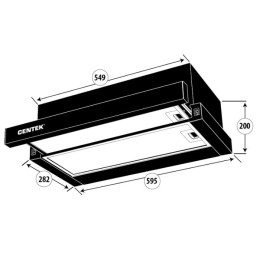 CENTEK Вытяжка кухонная СТ-1841-60 SS