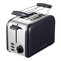 MARTA Тостер 850W MT-1722 чёрный жемчуг