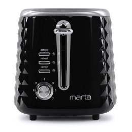 MARTA Тостер 1000W MT-1720 Черный жемчуг