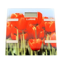 LUMME Весы напольные электронные LU-1333 тюльпаны