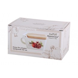 КОРАЛЛ Банка для сыпучих продуктов 300мл с деревянной крышкой Melograno ZF3585-40