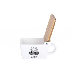 КОРАЛЛ Банка для сыпучих продуктов 300мл с деревянной крышкой Family villa  ZF3585-41