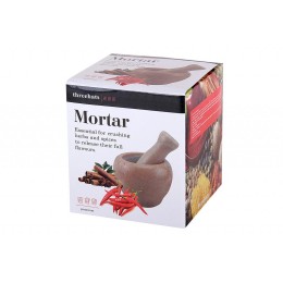 КОРАЛЛ Ступка с пестиком 8х10см Мрамор крем 5030