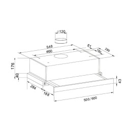 OASIS Вытяжка кухонная UV-60B (F)