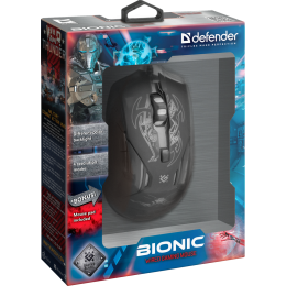 Defender Проводная игровая мышь Bionic GM-250L оптика,6кнопок,800-3200dpi