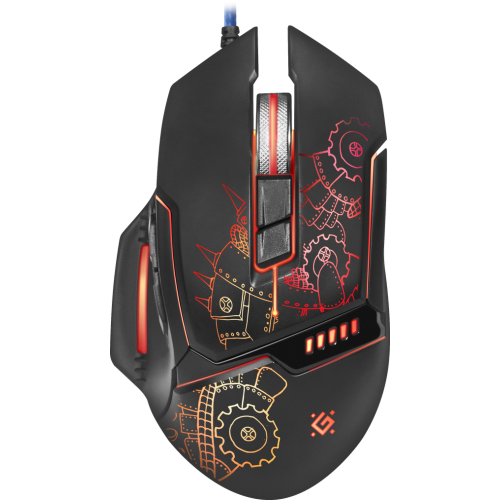 Проводная игровая мышь Defender Kill'em All GM-480L оптика,8кнопок,3200dpi