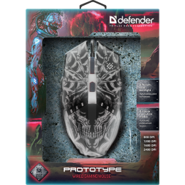 Defender Проводная игровая мышь Prototype GM-670L оптика,6кнопок,2400dpi