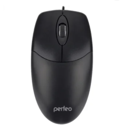 PERFEO Проводная мышь оптическая «DEBUT», 3 кнопки, DPI 1000, USB, чёрная (PF_A4752)