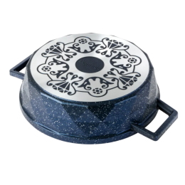 ГОРНИЦА Жаровня 240/70 мм, литые ручки, с крышкой, серия Бриллиант Blue ЖБ-243БЛ