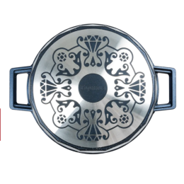 ГОРНИЦА Жаровня 240/70 мм, литые ручки, с крышкой, серия Бриллиант Blue ЖБ-243БЛ