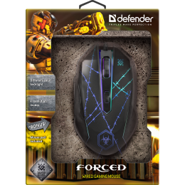 Defender Проводная игровая мышь Forced GM-020L оптика,6кнопок,800-3200dpi