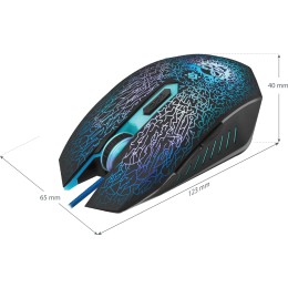 Defender Проводная игровая мышь Shock GM-110L оптика,6кнопок,800-3200dpi